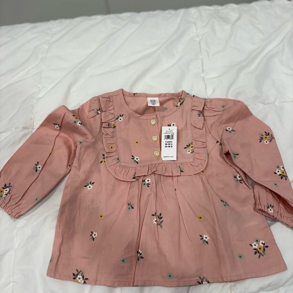 GAP Factory Pink Floral Kids Top